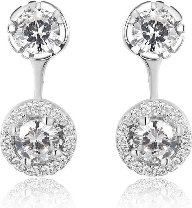 Produktbild Beneto Silver double earrings with crystals AGUP1172 (L)