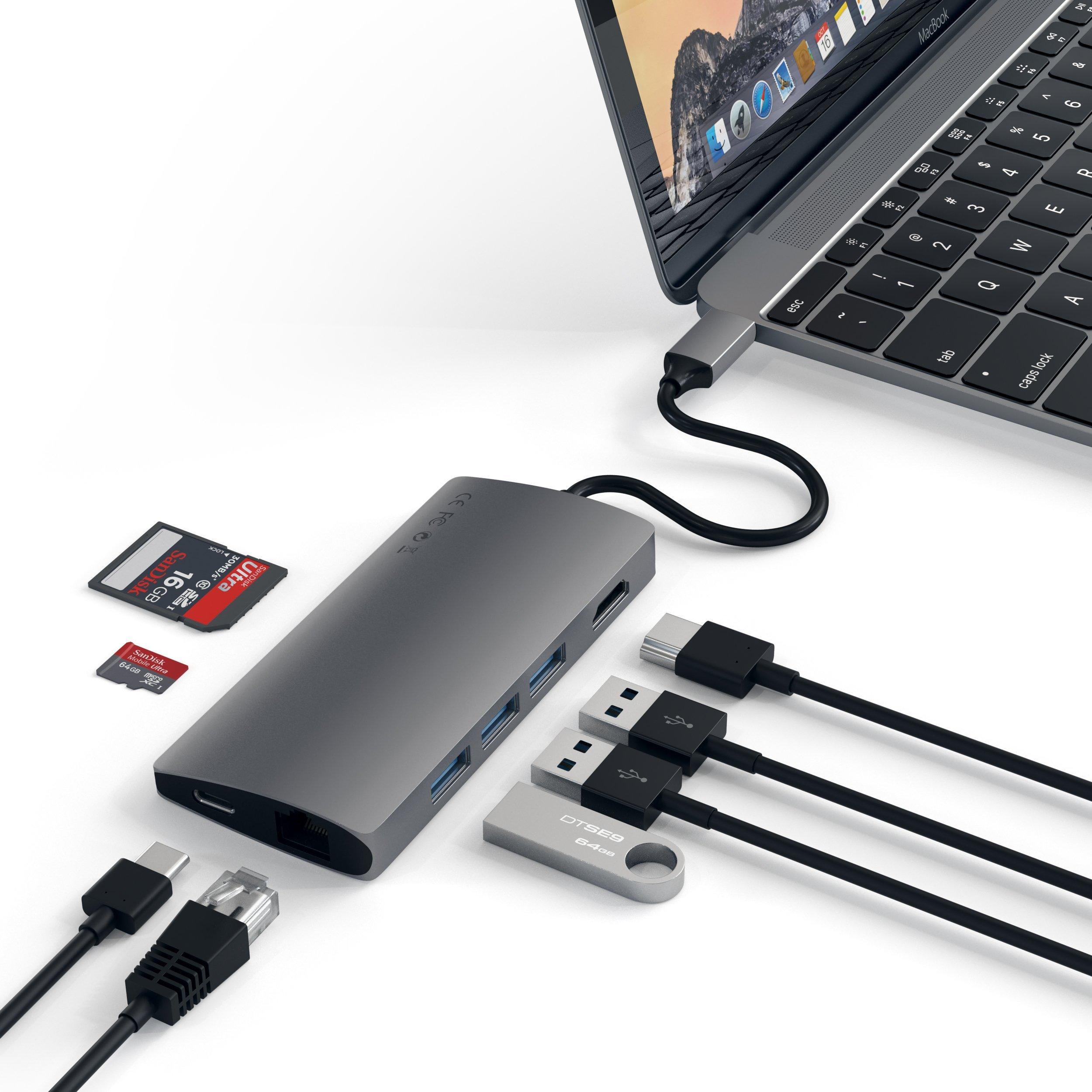 Thumbnail - Satechi ST-TCMA2M (USB-C, 6 Ports), Dockingstation + USB Hub, Grau