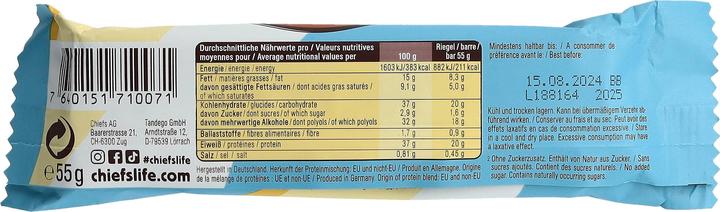 Image du produit Chiefs Protein Bar (165 g, 3 pcs)