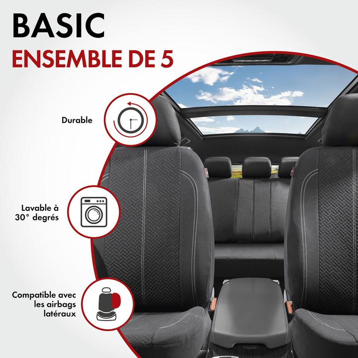 Image du produit Walser Housse de siège auto ZIPP-IT Tratto, housse de siège auto complète avec système de fermeture à