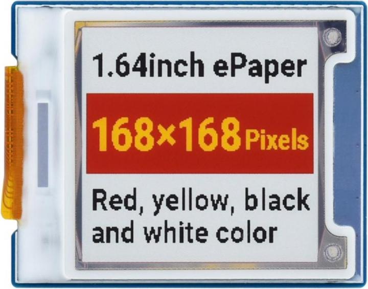 Actual product image WaveShare 168x168 1.64inch 4-colour E-Ink Display