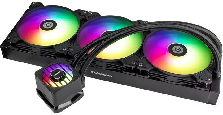Actual product image Enermax LIQMAXFLO 420mm CPU AIO liquid cooler - Xtreme double chamber pump - VRM water block ARGB