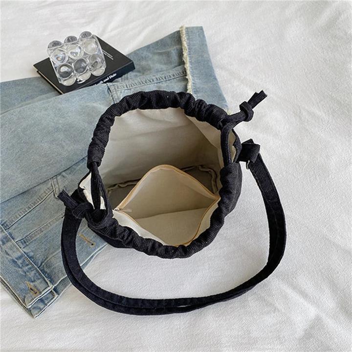 Immagine prodotto Only-Bags.Store Borsa a tracolla media Borsa a tracolla con coulisse Borsa a secchiello Casual Light Borsa a