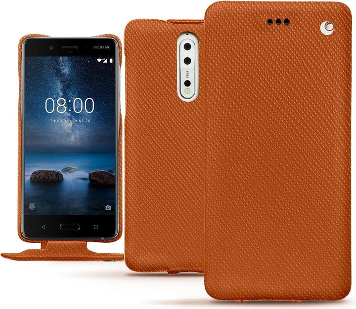 Productafbeelding Noreve Lederen omslag verticaal (Nokia 8)