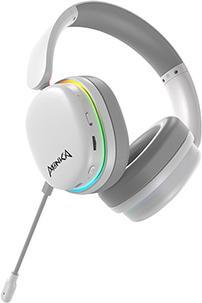 Actual product image Marvo MONKA ECHO RS Kophörer mit Mikrofon, weiss, unterbeleuchtet, Tri-mode (Cable, Wireless)