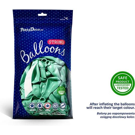 Thumbnail - Partydeco Ballons 12cm Menthe métallisé (100pcs)