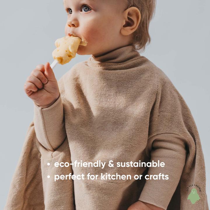 Produktbild Little Casimir Lätzchen mit Ärmeln – wasserdicht, saugfähig & verstellbar, für Babys 6M-4J (6 Monate)