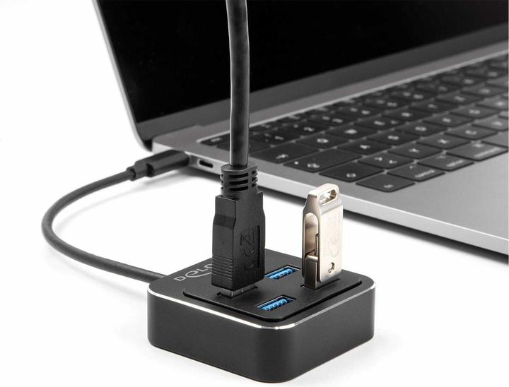 Actual product image Delock USB 3.2 Gen 2 USB Type-C™ hub with 4 x USB Type-A socket (USB-C, 4 ports)