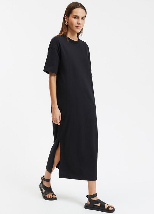 Actual product image La Redoute Collections Long jersey dress with button placket on the shoulder (XS)