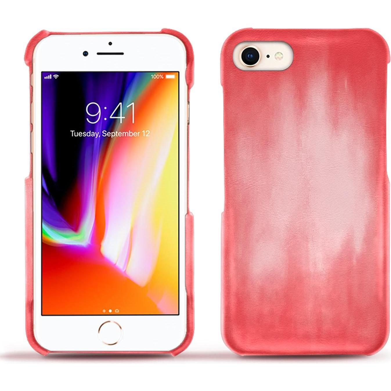 Noreve Lederschutzhülle (Apple iPhone 8), Smartphone Hülle, Rosa