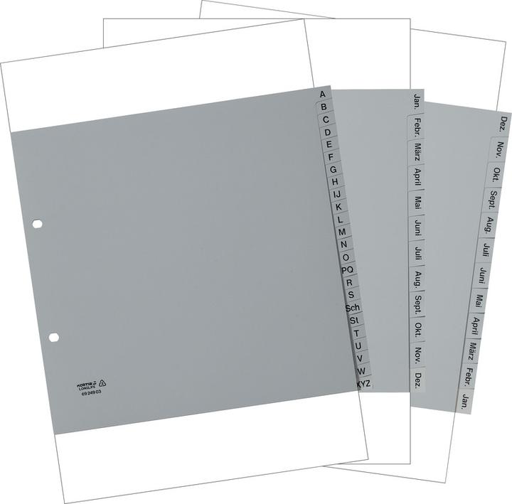 Image du produit Kolma Intercalaire A4 partiellement couvrant Jan-Dec (fr) 12 pcs. gris
