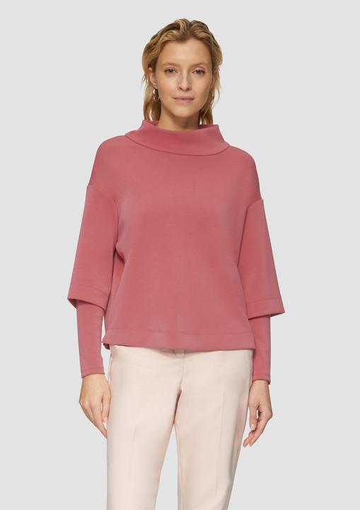Produktbild s.Oliver Sweatshirt Scuba-Sweatshirt mit Layering-Detail