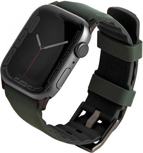 Uniq pasek Linus Apple Watch Series 4/5/6/7/8/SE/SE2/Ultra 42/44/45mm. Airosoft Silicone zielony/mos (42 mm, 44 mm, 45 mm, Kunststoff, Silikon)