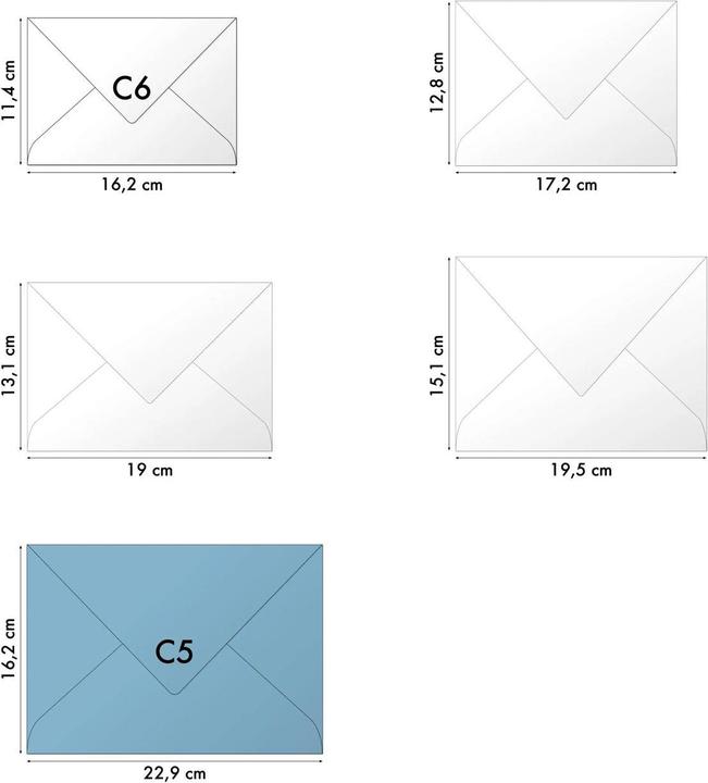 Actual product image Clairefontaine Umschläge (120 x 229 mm, 160x)