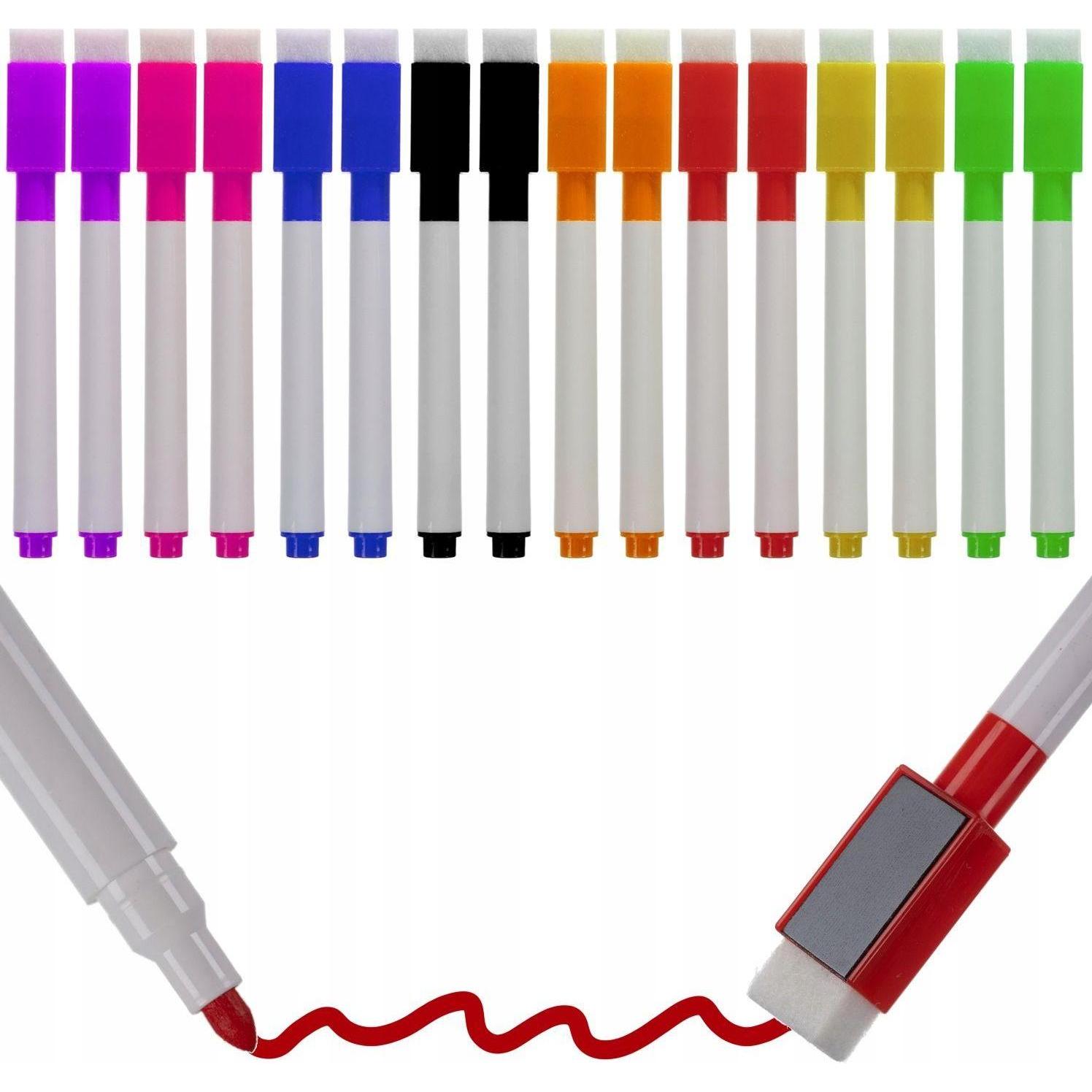 JTI, Marker, Markierungsstifte für Magnetbilder - 16 Stück - 8 Farben (8 Farben, 16 x)