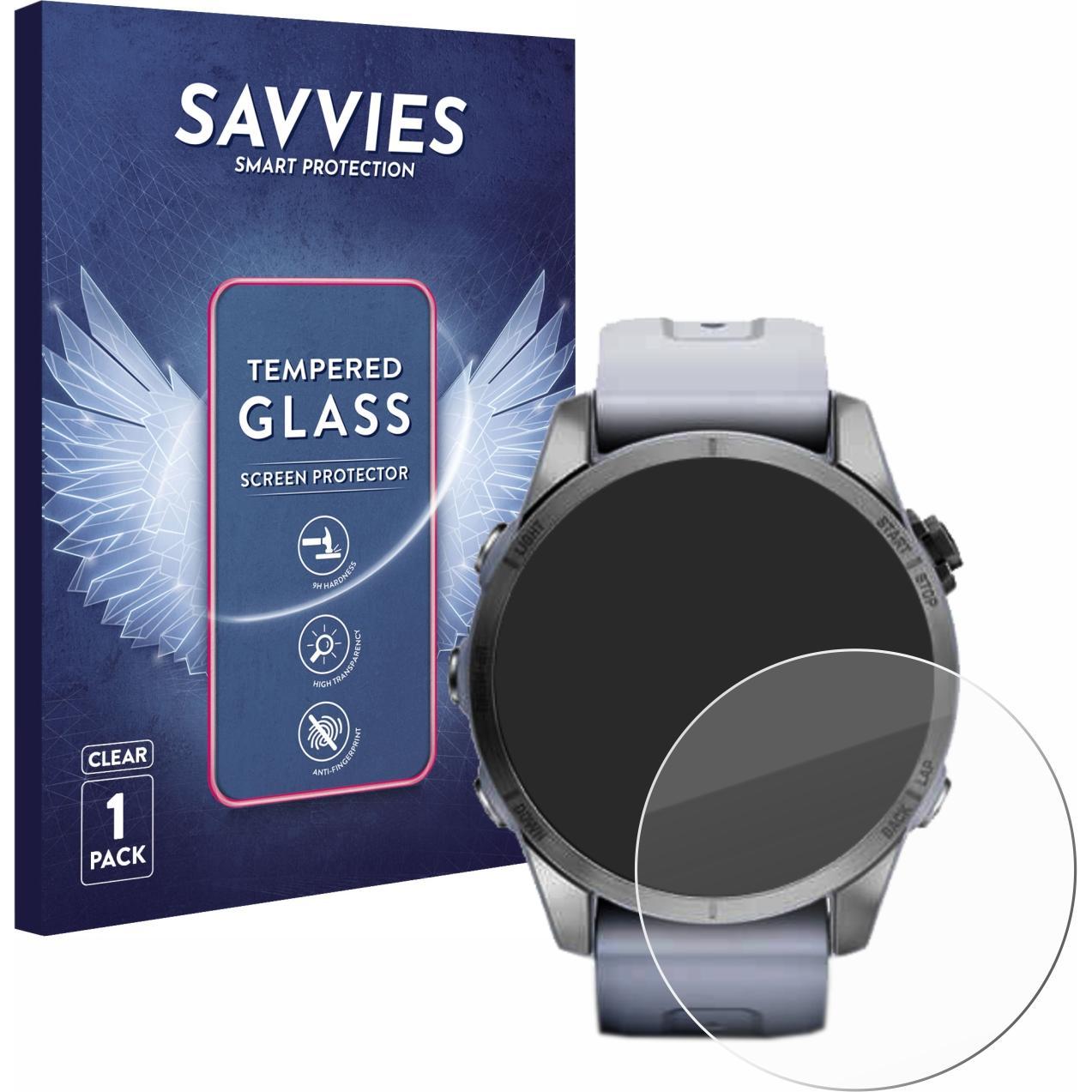 Savvies Panzerglas Hartglas Displayschutz, Smartwatch Schutzfolie, Transparent