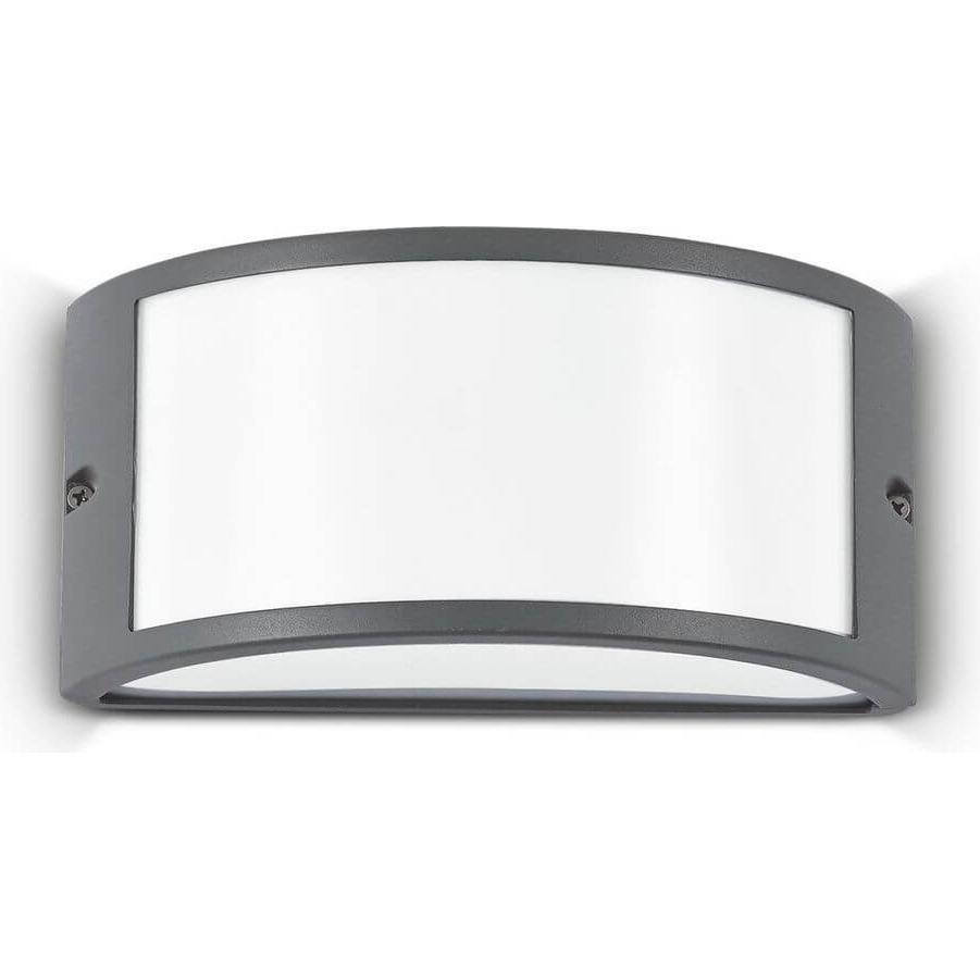 Ideal lux, Gartenbeleuchtung, REX-1 Wandleuchte E27 dimmbar Anthrazit IP44 092409 (E27, IP44)