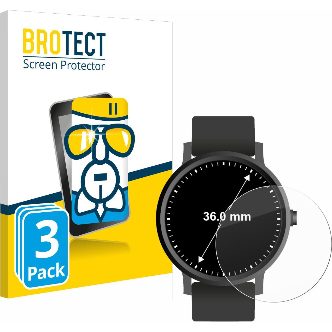 Thumbnail - BROTECT AirGlass Panzerglasfolie, Smartwatch Schutzfolie, Transparent