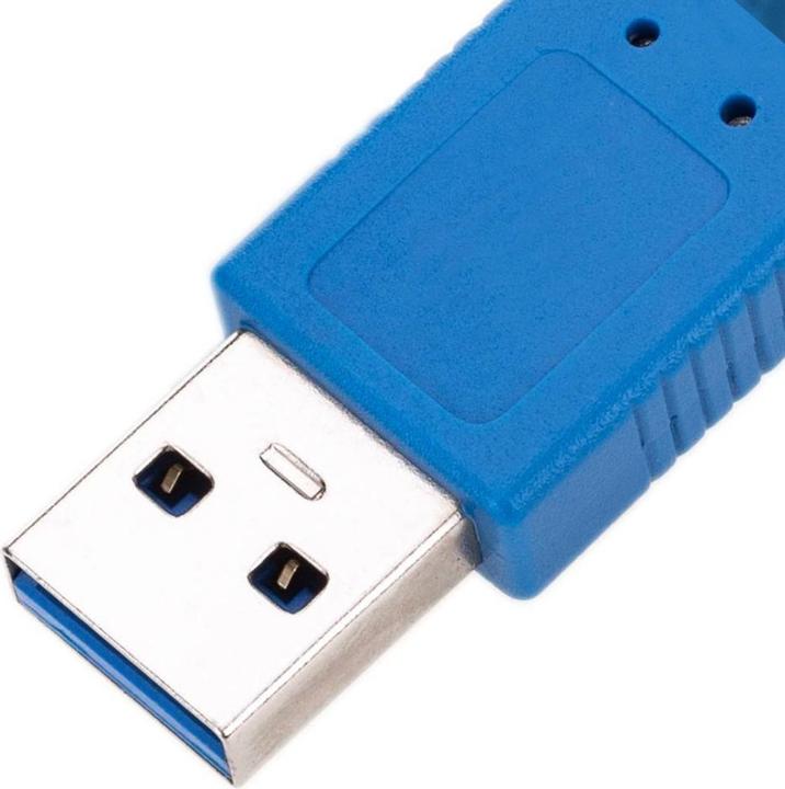Produktbild Techly USB3.0 Flachkabel Stecker TypA-Stecker Micro B bl (1 m, USB 3.2)