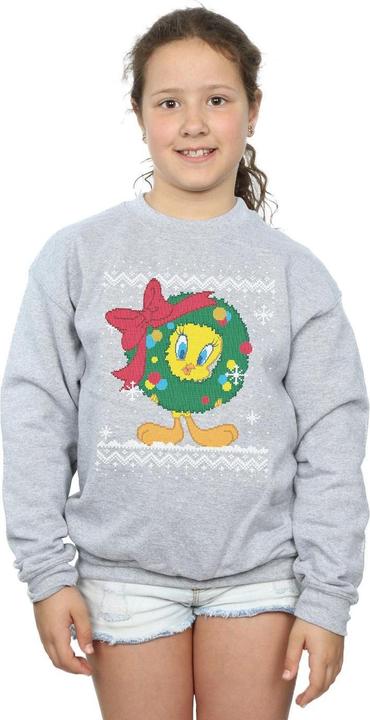 Produktbild Looney Tunes Tweety Pie Christmas Fair Isle Sweatshirt Mädchen (116)