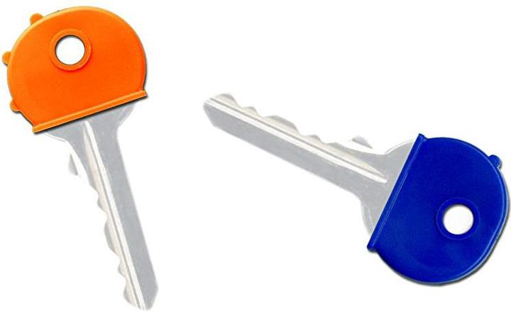 Actual product image Wedo Key caps round, 200-piece display made of flexible plastic, dimensions of product: (W)25 x (H)20