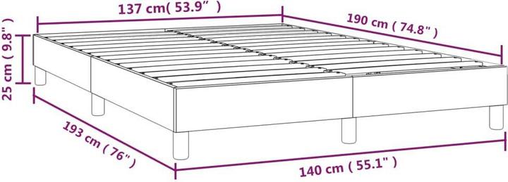 Image du produit vidaXL Boxspringbettgestell (140 x 190 cm)