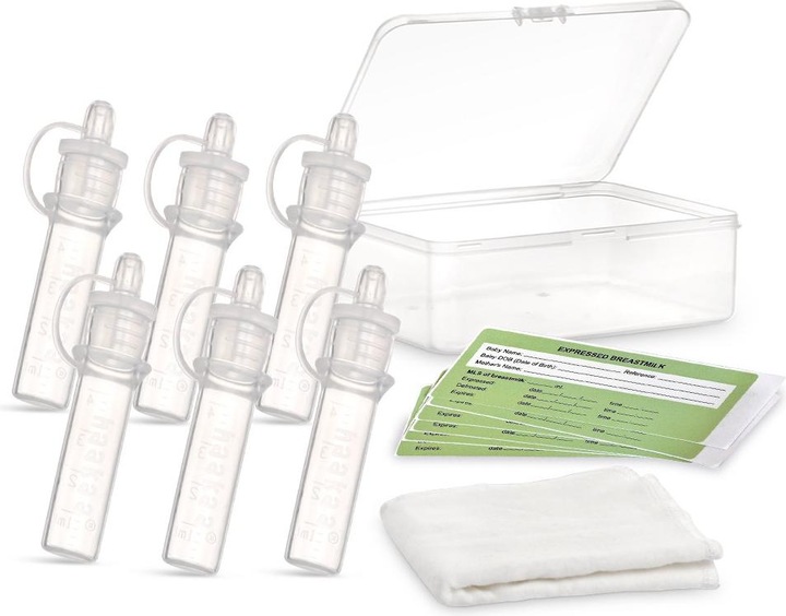 Actual product image Haakaa Colostrum Collector 6pcs Set + Storage Box
