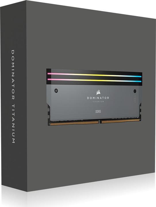 Image du produit Kingston RAM Corsair D5 6000 96GB C30 Dom Titanium K2 (2 x 48 Go, 6000 MHz, RAM DDR5, DIMM)