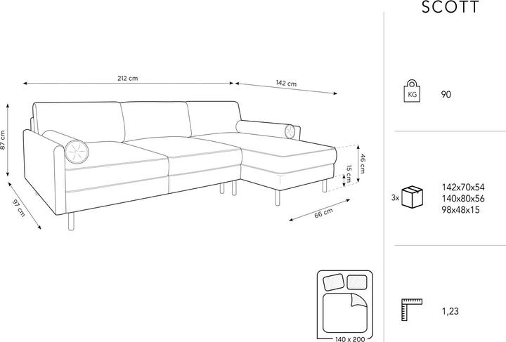 Produktbild Micadoni Scott (Ecksofa)