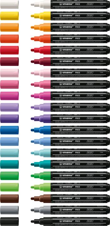 Actual product image STABILO Acrylic marker - FREE Acrylic - T300 bullet tip 2-3mm - single pen - taffy pink (Dusky pink, 3 mm, 1 x)