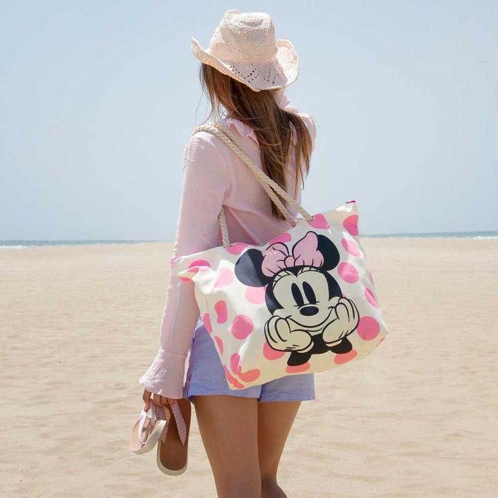 Image du produit Karactermania Minnie Mouse Dots-Soleil Sac de plage, Rose, 52 x 37 cm