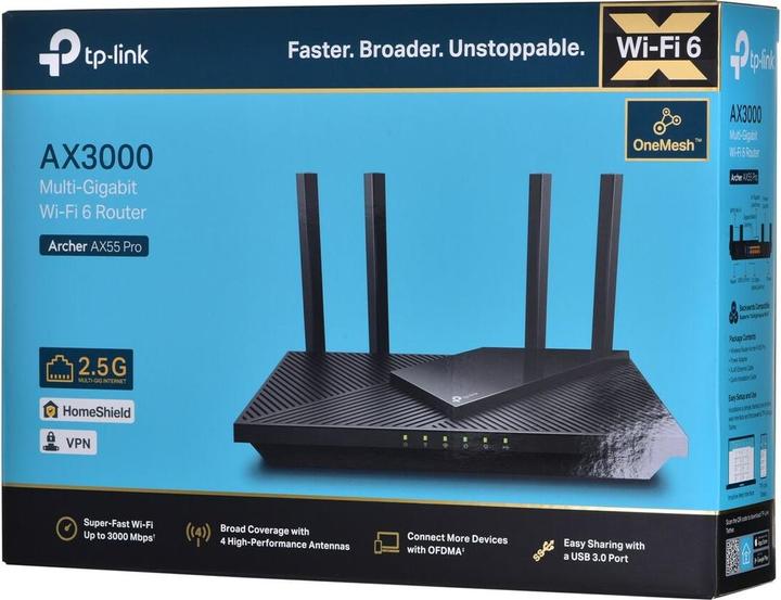 Produktbild TP-Link Archer AX55 Pro Wi-Fi 6 Dual-Band 2.5Gbit Router AX5400