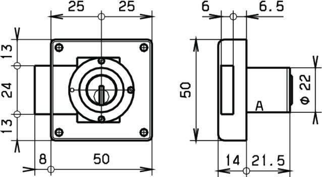 Actual product image Dormakaba KABA 8 Screw-on deadbolt lock 1074 multi-point