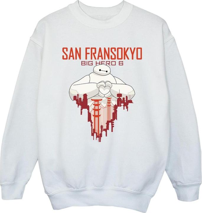Immagine prodotto Disney Big Hero 6 Baymax San Fransokyo Heart Felpa Ragazze (140, 146)
