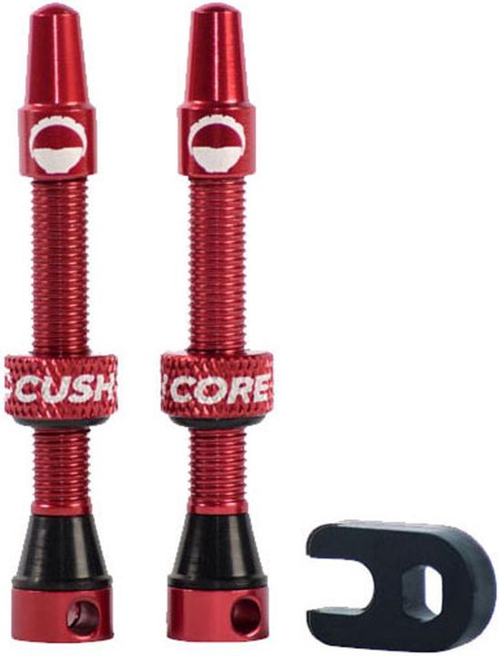 Immagine prodotto CushCore Valvola aria Presta Tubeless, 55 mm, 2 pezzi/pièces. Rosso.