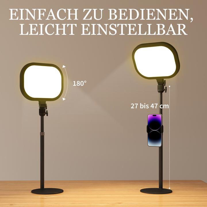 Produktbild Homcom Tischlampe Metall, PC Schwarz (1150 lm)