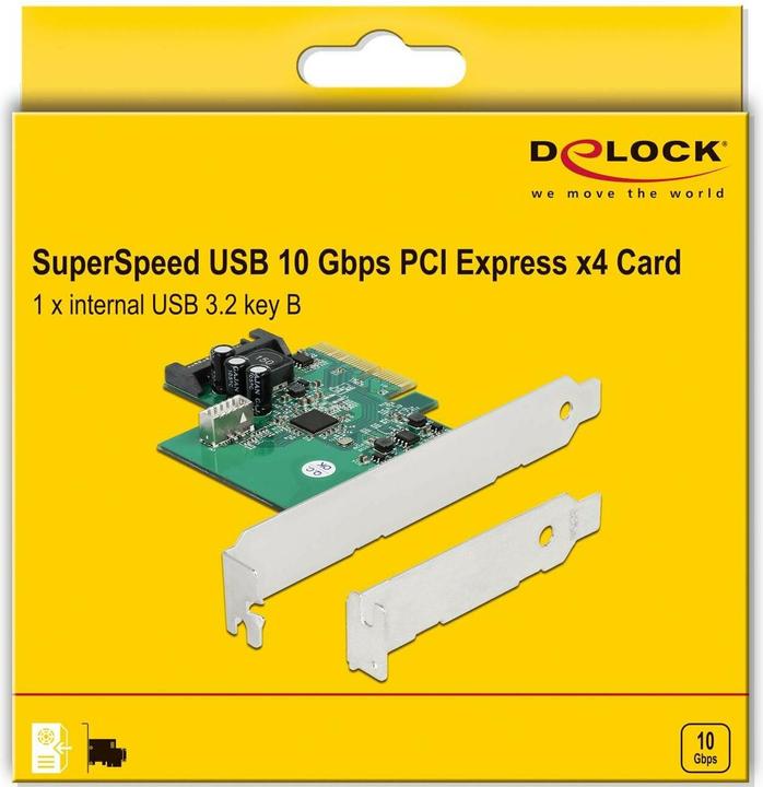 Produktbild Delock PCI Express Karte zu 1 x intern USB 3.2 Gen 2 Key B 20 Pin Buchse