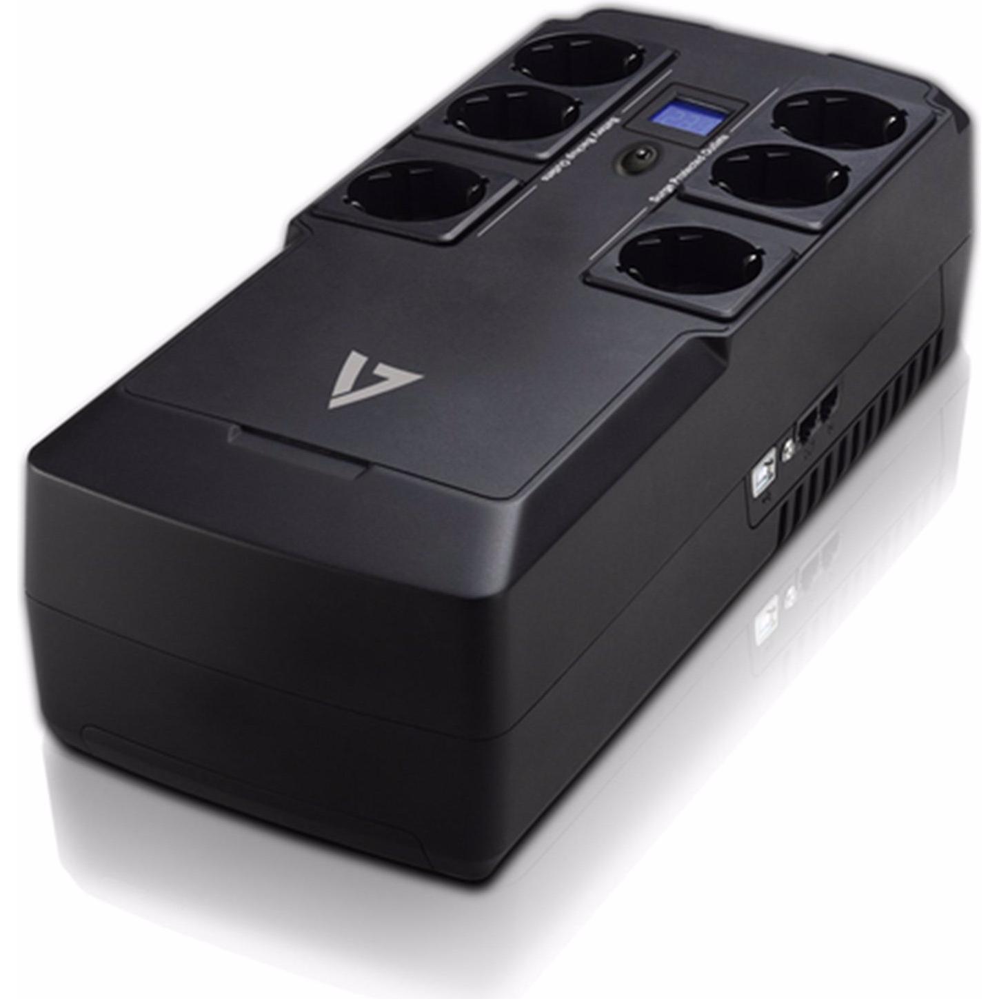 V7 750VA DESKTOP UPS LCD (750 VA, 450 W, Line-Interaktiv USV), USV