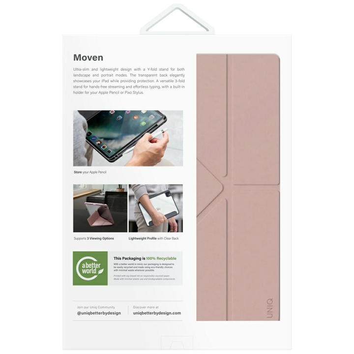 Produktbild Uniq Case Moven for iPad 11" A16 (2025) / iPad 10.9" 10 gen. (2022) pink (IPad 10.9")