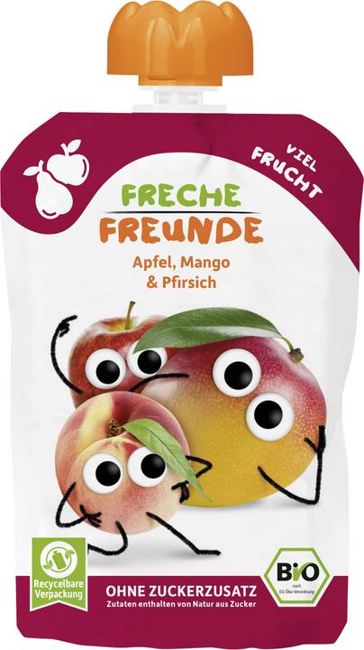 Produktbild Freche Freunde Quetschmus Apfel Mango & Pfirsich (100 g)