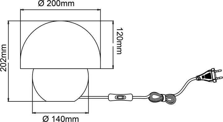 Productafbeelding Brilliant Nalam tafellamp 20cm hout licht/grijs Afmeting: 20,2x20 (E14)