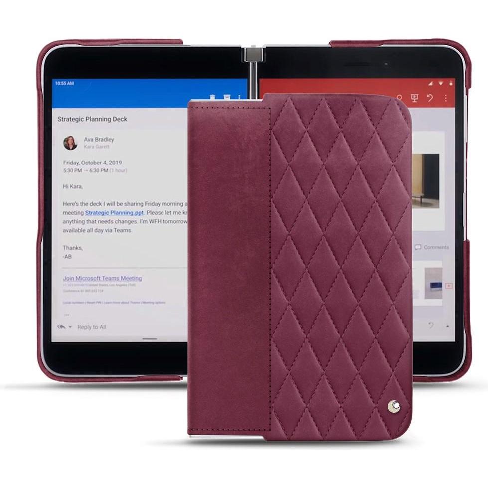 Noreve Lederschutzhülle (Microsoft Surface Duo), Smartphone Hülle, Violett