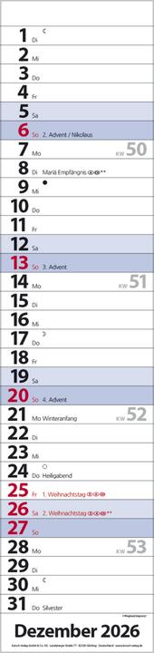 Produktbild StreifenplanerCompactBlau2026