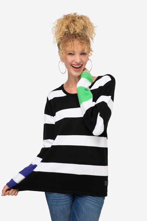 Actual product image Laurasøn Striped Color Pop Long Sleeve Sweater (M)
