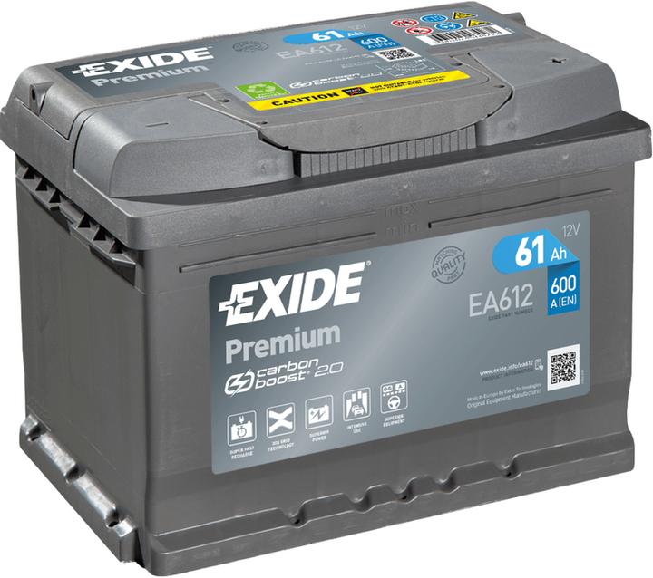 Immagine prodotto Exide Premium Carbon Boost EA612 (12 V, 60 Ah, 600 A)