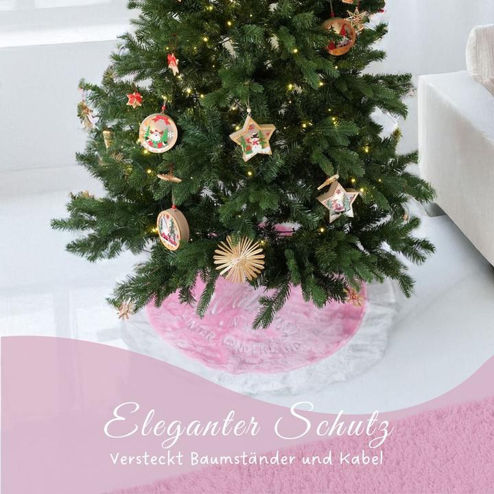 Actual product image Hermex Christmas tree rug Christmas tree skirt Christmas tree blanket Christmas tree mat Tree skirt (1 -part)