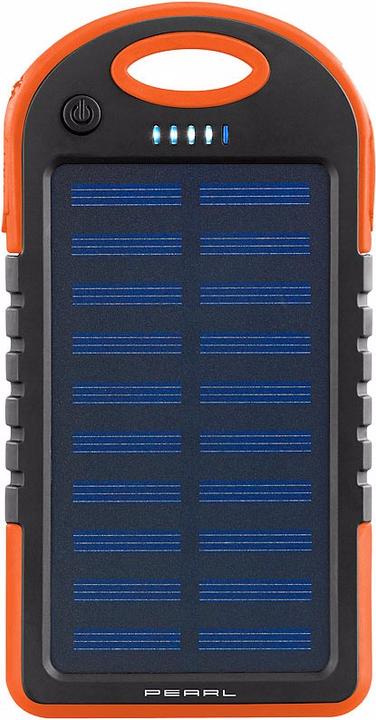 Produktbild Pearl Solar-Powerbank mit Taschenlampe (3000 mAh, 5 W, 11.10 Wh)