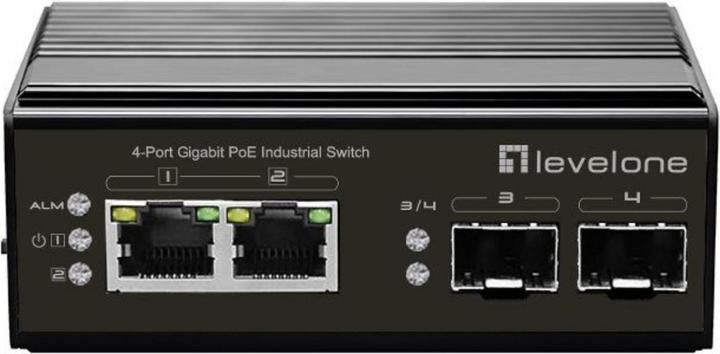 Produktbild LevelOne Switch 2x GE IGP-0432 2xGSFP 60W 2xPoE+ (2 Ports)