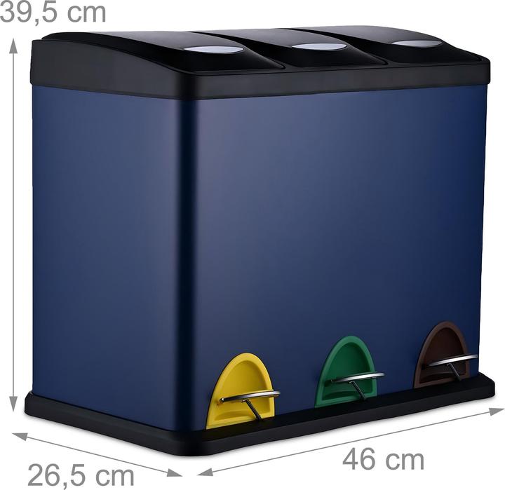 Produktbild Relaxdays Mülleimer 3x8l (8 l)