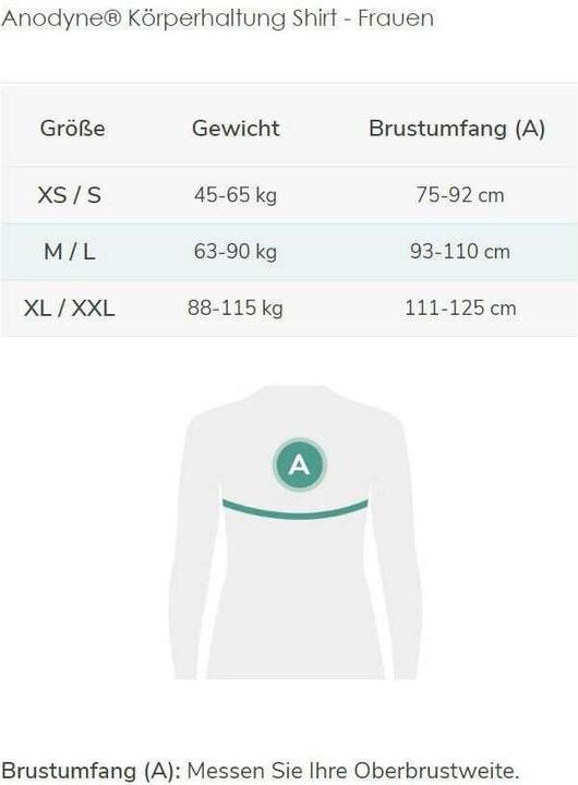 Produktbild Anodyne Körperhaltung Shirt Damen, schwarz Grösse M/L (M, L)